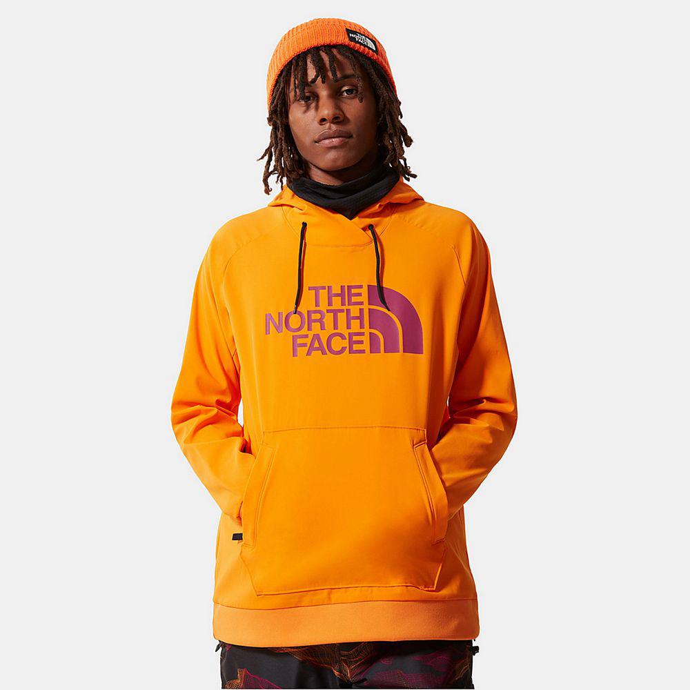 The North Face Tekno Logo Ανδρικα Φούτερ Hoodie - Πορτοκαλι (YNRJ65384)